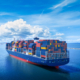 stern view of a cargo ship