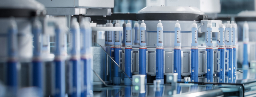 pharmaceutical injectors for insulin or GLP-1s in production