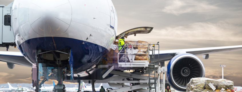 cargo plane being loaded