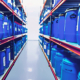 raw materials in barrels stored in a warehouse